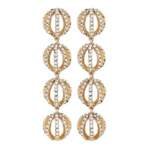 Sugarfix by BarbleBar Sparkly Gold Dangle Sphere Earrings